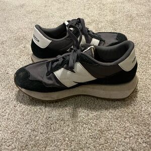 New Balance Charcoal and White Athletic Shoes